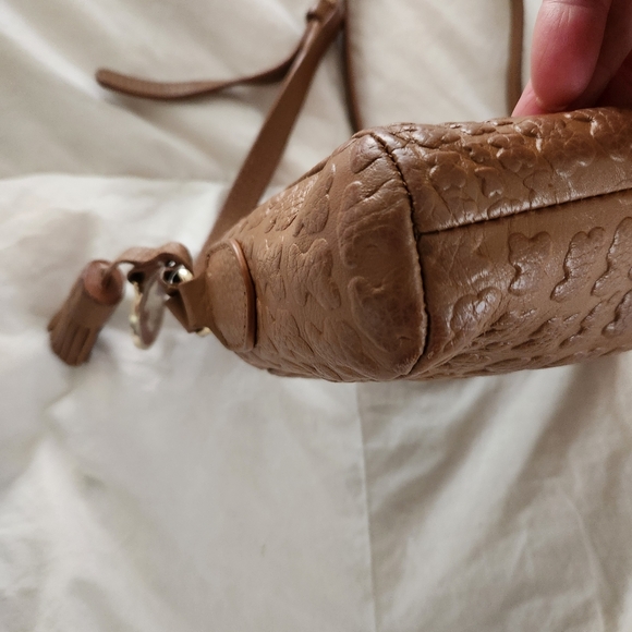 tous crossbody bag Brown Leather Bear Embossed Travel - Picture 4 of 14